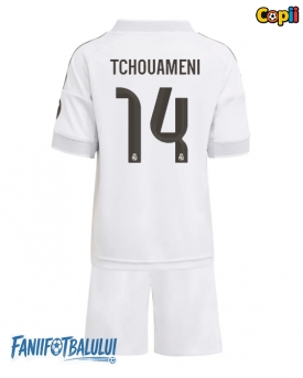 Real Madrid Aurelien Tchouameni #14 Echipament de Fotbal Replică 2025-26 Copii Acasa (+ Șorturi)